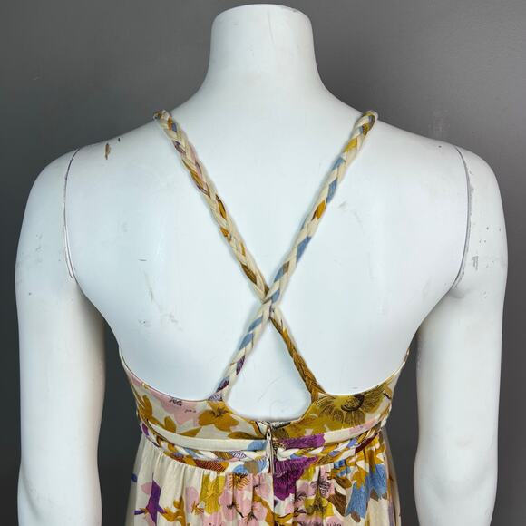 Anthropologie Tracy Reese Dress XS Petite Grecian Bloomcore Slip Tencel VTG Midi - Picture 6 of 15